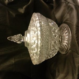 Pretty cut glass candy dish